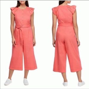 Gal Meets Glam Saffron Belted Jumpsuit Size 10